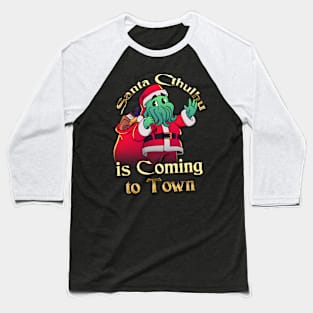 Santa Cthulhu is Coming to Town Baseball T-Shirt